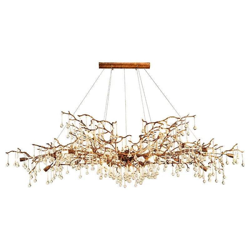 Gold Crystal Villa Chandelier 260x80x70cm