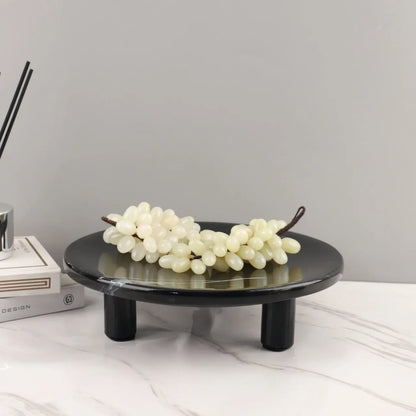 Decorbites™ Imitationsmarmorharz Dreibeiniges Obsttablett - Minimalistische Schreibtischdekoration