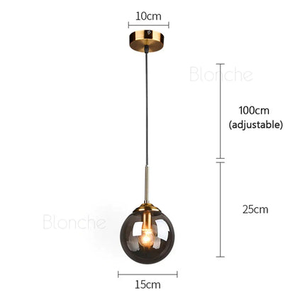 Decorbites™ Glas-Kugelleuchten - 15 cm moderne goldene Hängeleuchten für die Hausdekoration