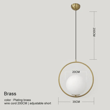 DecorBites™ Glass Ball Pendant Lamp: Elegant Dining Room Light Fixture, Gold Finish