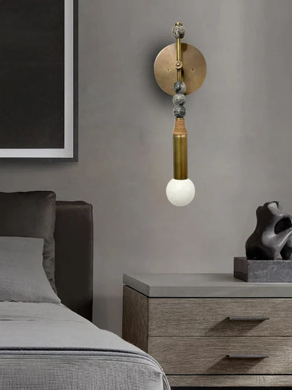 Decorbites™ Messing-Marmor-Kugel-Wandleuchte LED dimmbar klassisches Wohnraumschmuckstück