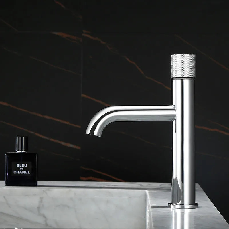 Decorbites™ Gebürsteter Gold Beckenarmatur - Einhebel, Aufsatzmontiert Kalt- und Warmwassermischer