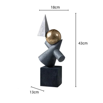 Decorbites™ Geometrische Goldkugel-Skulpturen-Statuen für die Heimdekoration