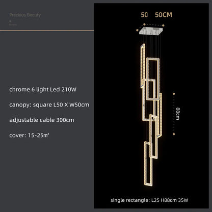 Decorbites™ Kristall-LED-Hängeleuchte Luxus-Treppenleuchte Moderne Leuchtenarmatur