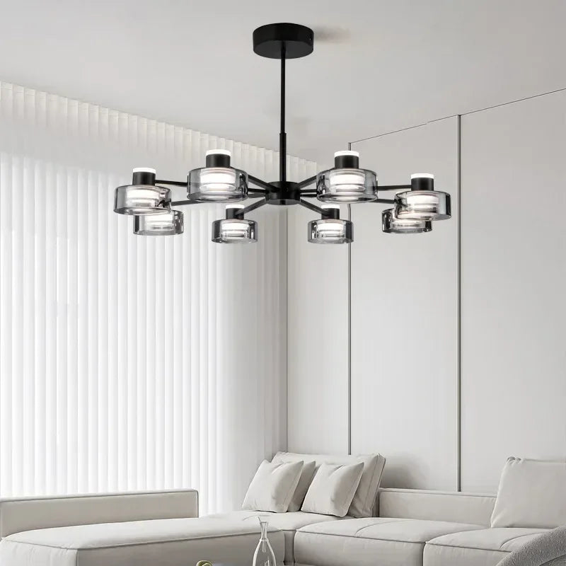 Decorbites™ Glas-LED-Kronleuchter: Modernes minimalistisches Kupfer-Pendant-Licht für Wohnzimmer und Schlafzimmer