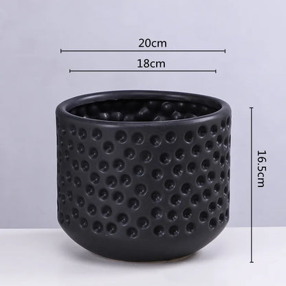 Decorbites™ Goldene Keramik Blumentopf Sukkulente Vase Terrarium Pflanztöpfe für Heim Balkon Dekoration