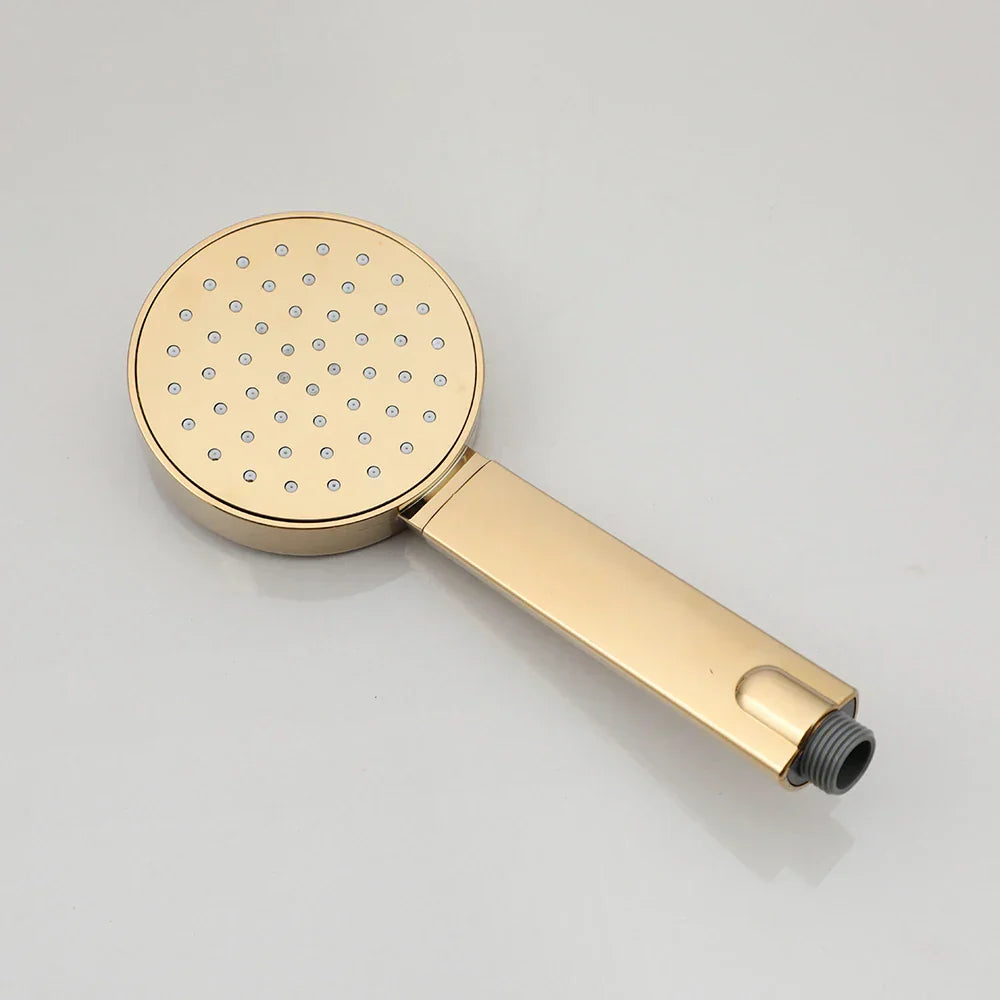 DecorBites™ Gold Finished Handheld Shower Rod Wall Mounted Double Hole Taps