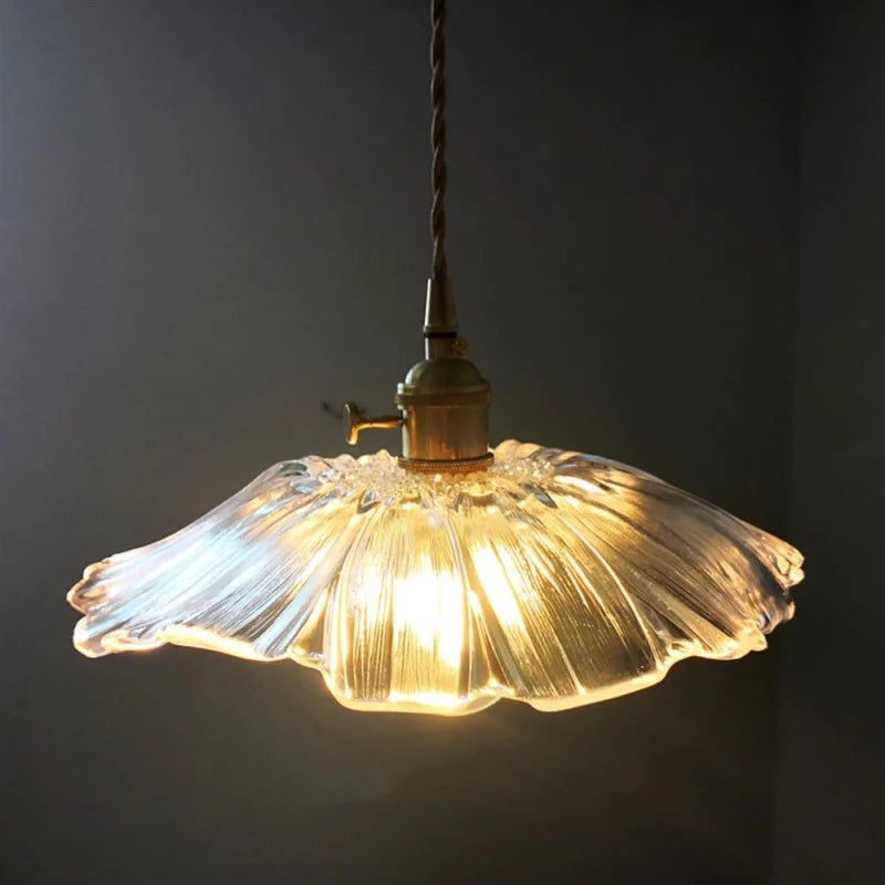 Decorbites™ Klares Glas Nordisches LED-Hängeleuchte mit Messingknopf-Schalter