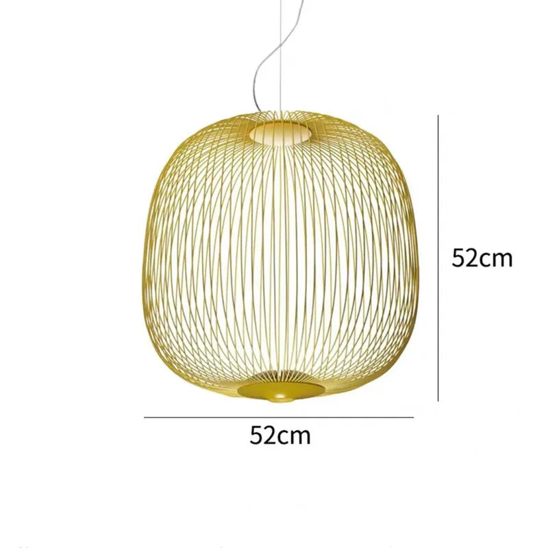 Spokes Birdcage Pendant Light in Polished Chrome