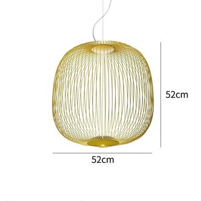 Spokes Birdcage Pendant Light in Polished Chrome