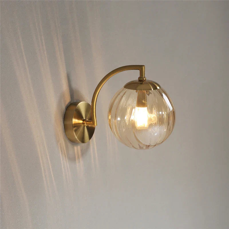 Decorbites™ Farbige Glasball-Wandlampe LED für Schlafzimmer Wohnzimmer Treppenbeleuchtung
