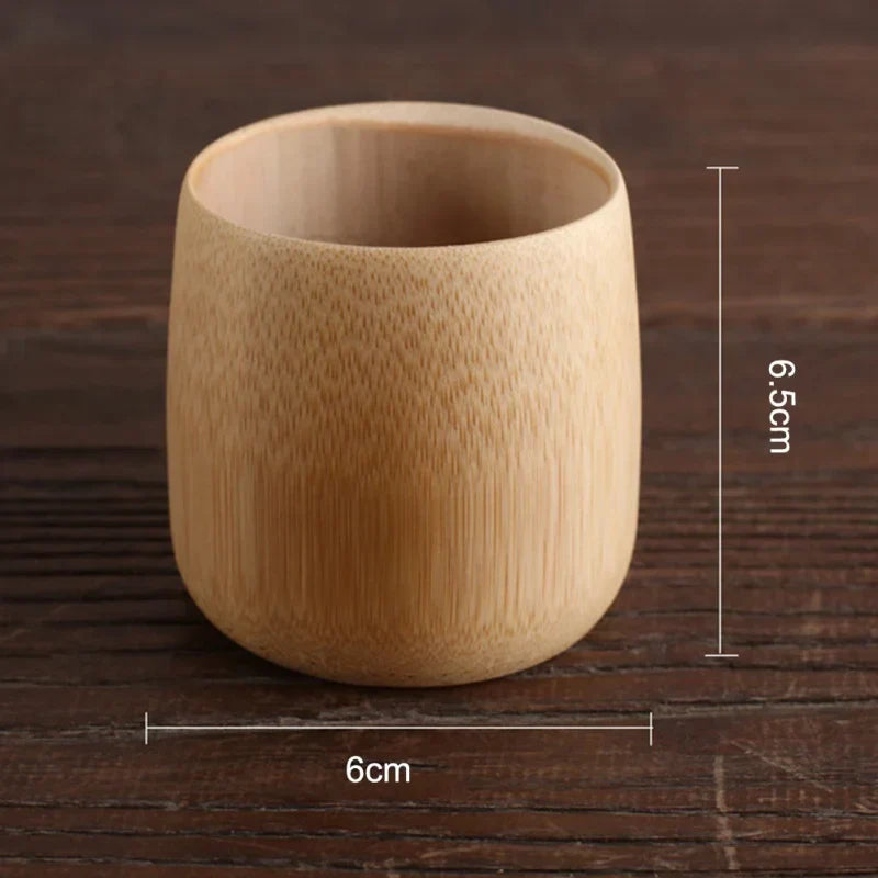 Decorbites™ Bambus-Trinkbecher-Set – Vintage-Stil Holz-Tee-Bier-Milch-Getränkeutensilien