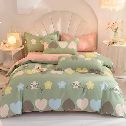 DecorBites™ Cotton Thickened Bedding Set - Single/Double Size, High Quality, Warm & Soft.