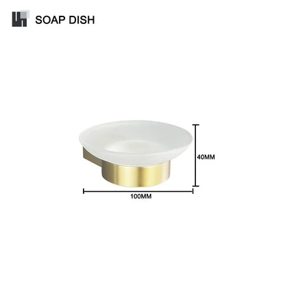 Decorbites™ Gold-Badaccessoires-Set: Handtuchstange, Toilettenpapierhalter, Handtuchhalter, Haken