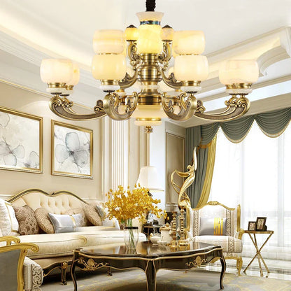 Decorbites™ Jade-Leuchter: Stilvolle chinesische Zen-Wohnzimmerlampe für Duplex-Gebäude von Guangdong Zhongshan