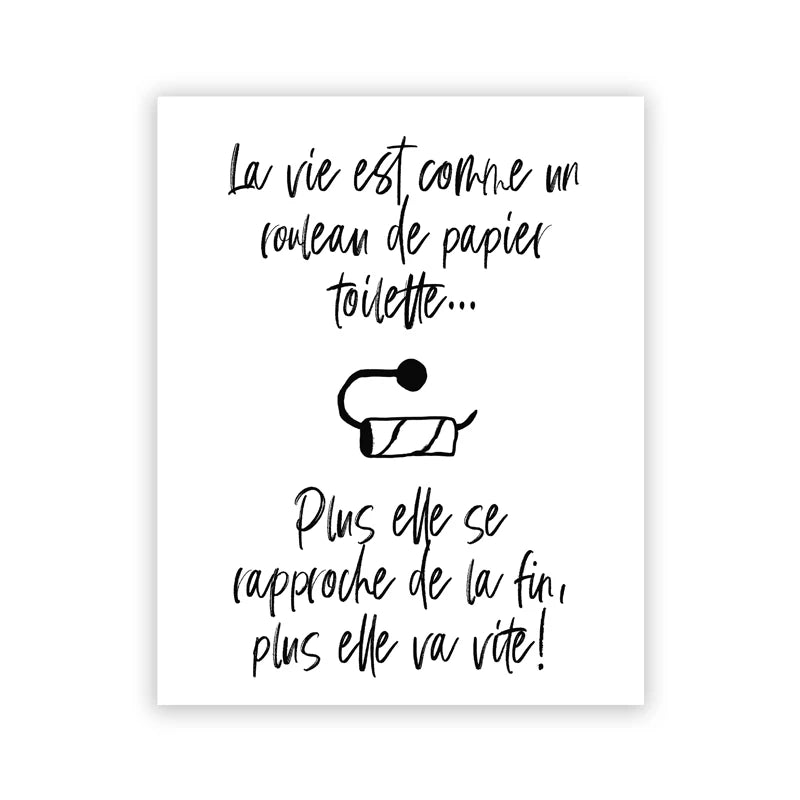 Affiche minimalistes WC et salle de bain Prints French Bathroom Rules Quote Poster Canvas Painting Toilet Bathroom Wall Decor