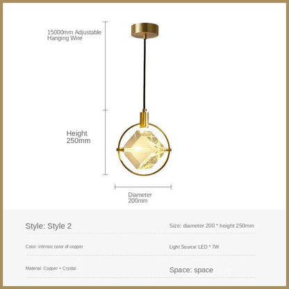 DecorBites™ Crystal LED Pendant Lights for Home Decor Lighting
