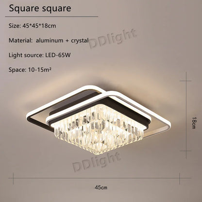 DecorBites™ Crystal Industrial Pendant Chandelier Set for Modern Living Room and Bedroom Decor