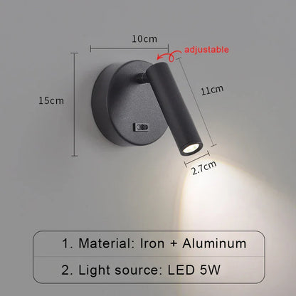Decorbites™ LED-Wandleuchte Moderne Spot-Leuchte Innenbeleuchtung für Wohnzimmer & Schlafzimmer
