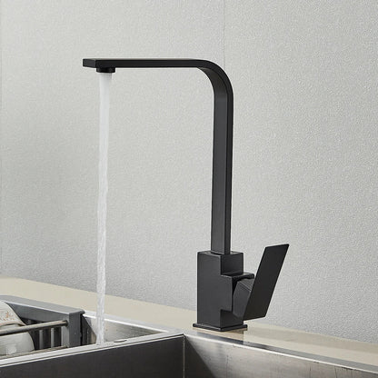 Decorbites™ Gebürsteter Nickel Küchenarmatur | 360° Drehbar Heiß-Kalt-Mischbatterie | Einhebel