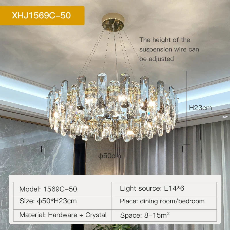 Decorbites™ Kristall-LED-Kronleuchter für gehobene Wohnräume