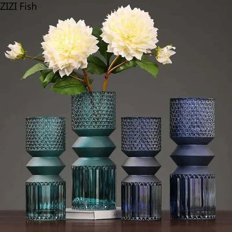 DecorBites™ Crystal Clear Glass Vase Hydroponic Floral Arrangement Pot
