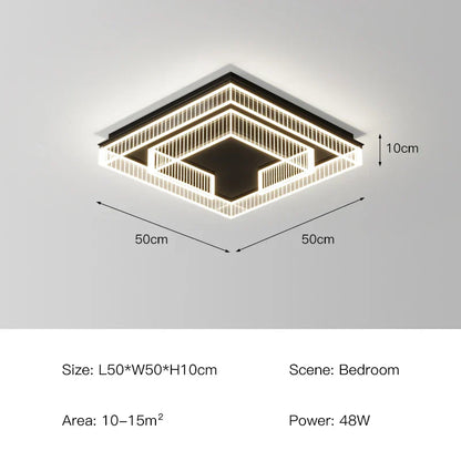 Decorbites™ LED Schwarz Kronleuchter Acryl Deckenlampe: Moderne Luxusbeleuchtung für Zuhause & Büro