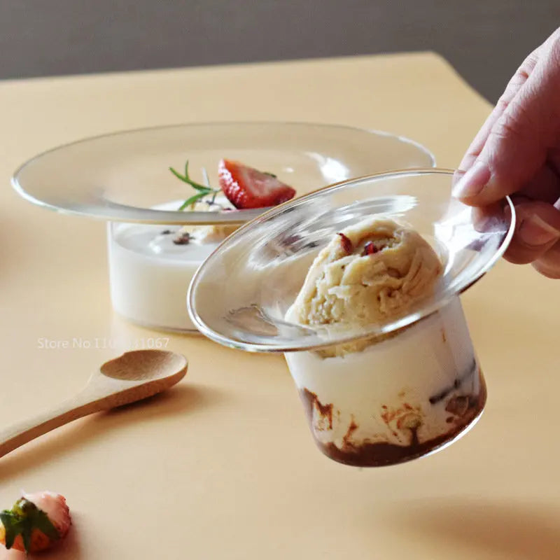 Decorbites™ Süßer Strohhut-Glas-Schüssel für Desserts und Früchte