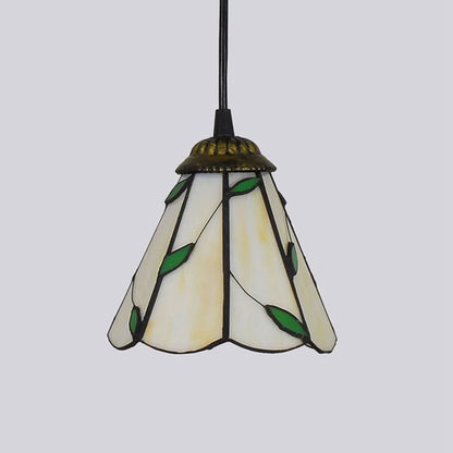 Mediterranean Mosaic Stained Glass Pendant Light