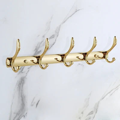 Decorbites™ Gold-Badmöbel-Set: Handtuchhalter, Regal, Papierhalter, Handtuchhalter, Toilettenbürstenhalter