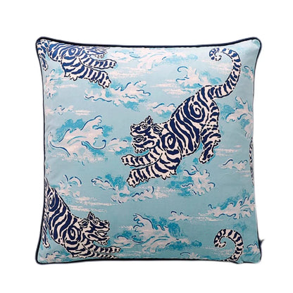 DecorBites™ Luxe Cheetah Halo Pillowcase: Decorative Tassel Cushion Cover GG Style
