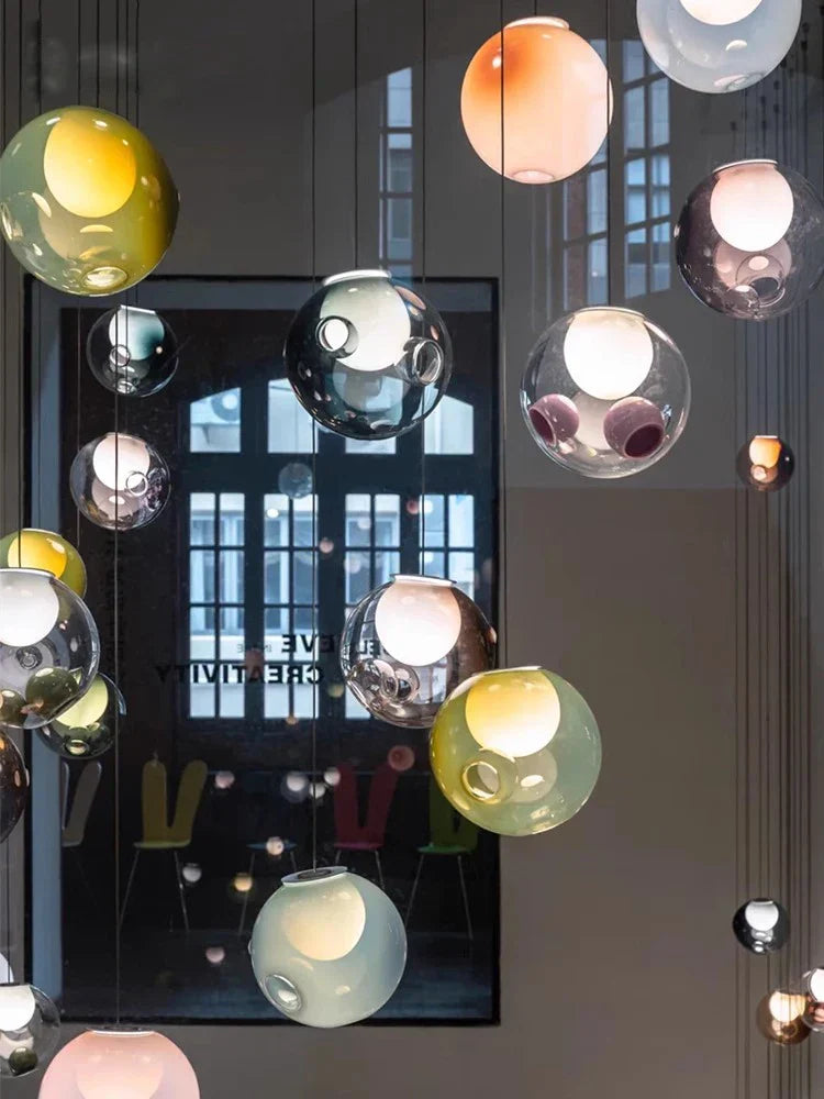 Decorbites™ Glas-Glas-Pendant-Lampen 16PCS LED dimmbarer Hänge-Lampe Vintage Sputnik