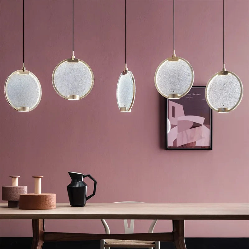 Decorbites™ klare rosa Glas Horo-Hängeleuchte LED für Loft-Bar Art Deco Küche