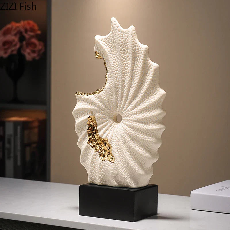 Decorbites™ Vergoldete Keramik-Landschaft Feng-Shui-Schreibtisch-Dekoration: Abstrakte Raumdekoration & Ästhetik