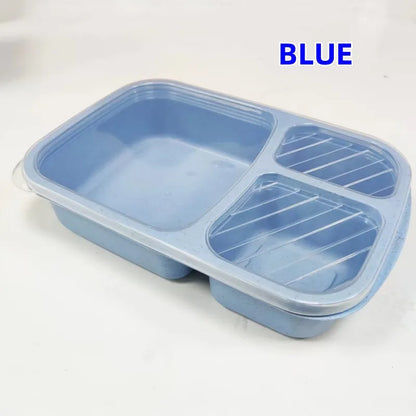 Decorbites™ Kinder-Weizenstroh-Bento-Box-Set mit Lunchtasche