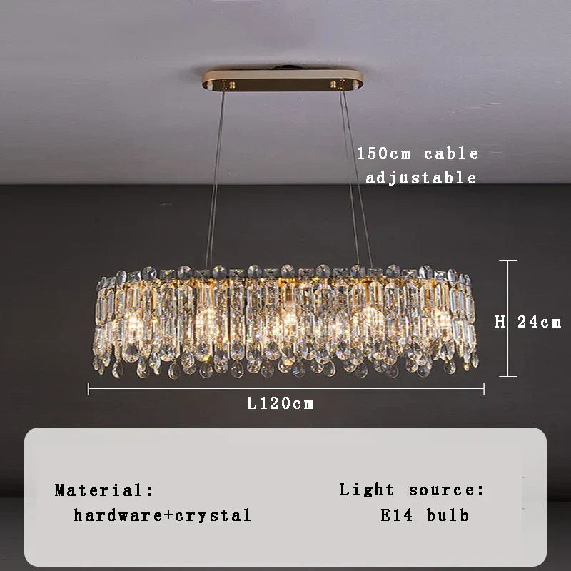 Decorbites™ Kristallanhänger-Lüster für Wohnzimmer Schlafzimmer - Luxus-Hanglampe von Lamparas Lustres