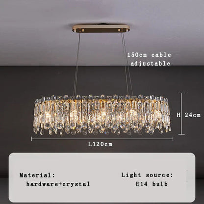 Decorbites™ Kristallanhänger-Lüster für Wohnzimmer Schlafzimmer - Luxus-Hanglampe von Lamparas Lustres