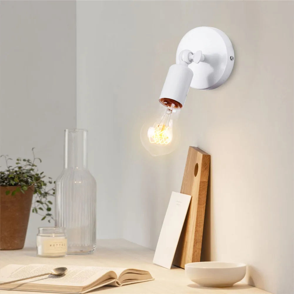 DecorBites™ Iron Wood LED Wall Lamp for Indoor Home Decoration