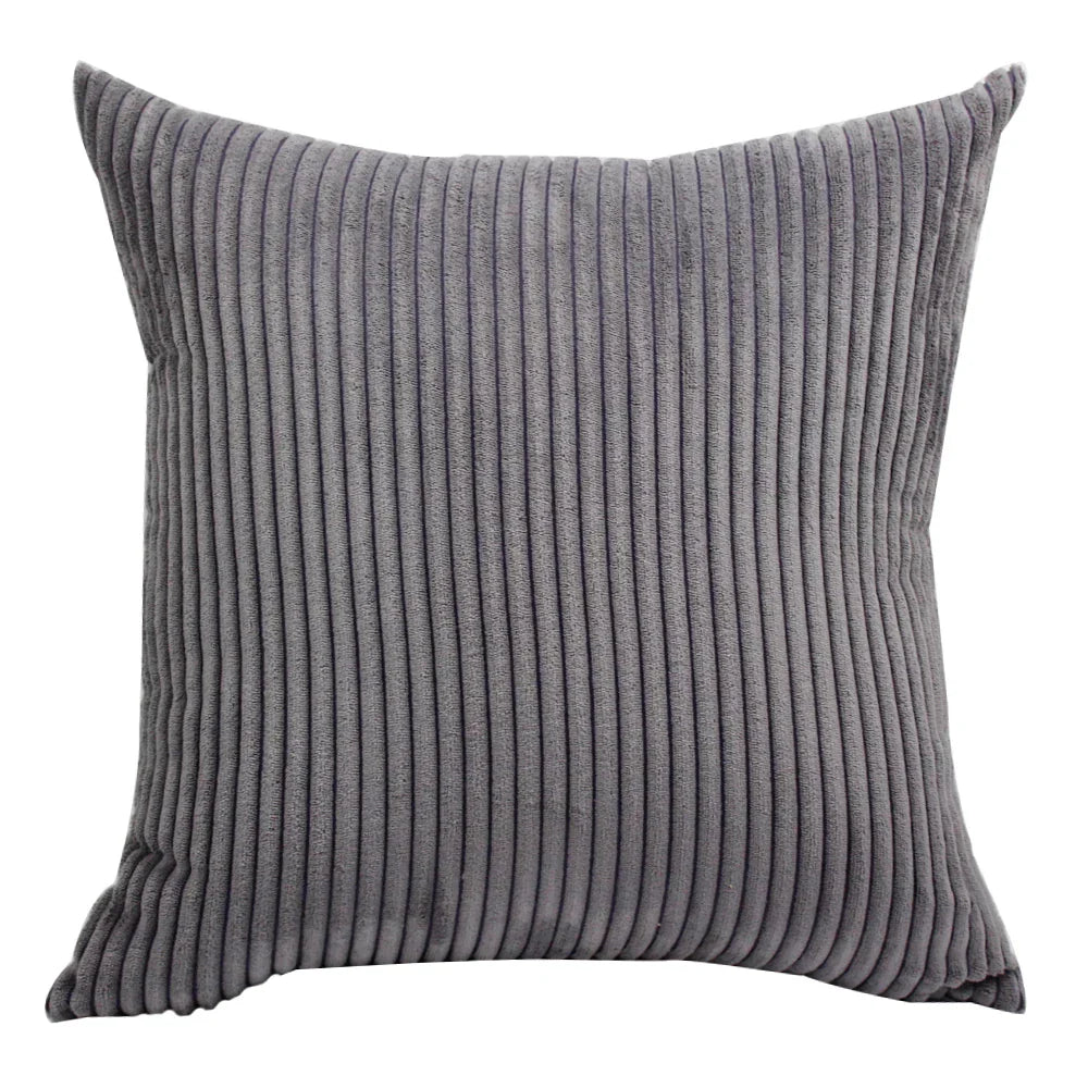 DecorBites™ Corduroy Pillow Cover: Striped Cushion for Sofa Bed - Nordic Home Decor