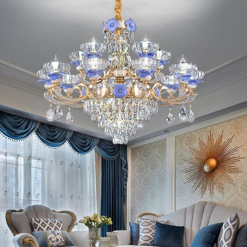 DecorBites™ Crystal Candle Chandelier for Living Room, Bedroom, and Dining Room