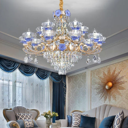 DecorBites™ Crystal Candle Chandelier for Living Room, Bedroom, and Dining Room