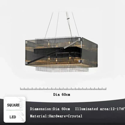 DecorBites™ Crystal Glass Pendant Chandelier for Luxe Dining Room Decor