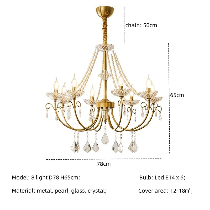 Decorbites™ Kristall-LED-Kronleuchter Wohnzimmer Luxusbeleuchtung E14 Hänge-Lampen