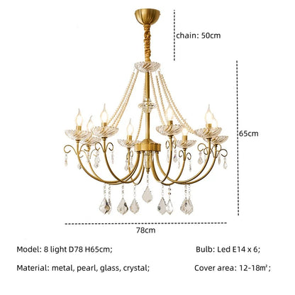 Decorbites™ Kristall-LED-Kronleuchter Wohnzimmer Luxusbeleuchtung E14 Hänge-Lampen