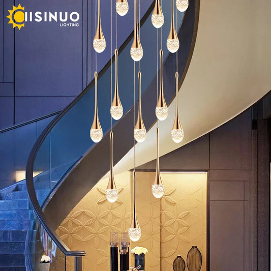 DecorBites™ Crystal Staircase Chandelier for Luxe Home Decor