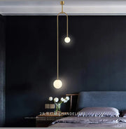 Gold Glass Ball Hanging Lamp