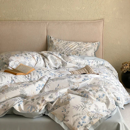 Decorbites™-Ägyptische-Baumwoll-Bettwäsche-Set: Queen King Ru Größe Druck D Duvet Cover Sheet Kissenbezug