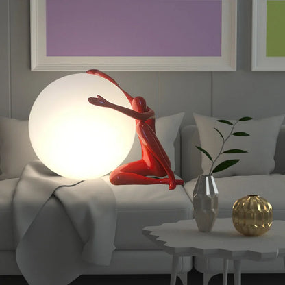 Decorbites™ Glasballen-Tischleuchte: Stilvolle LED-Skulptur-Schreibtischlampe für die Wohnraumausstattung