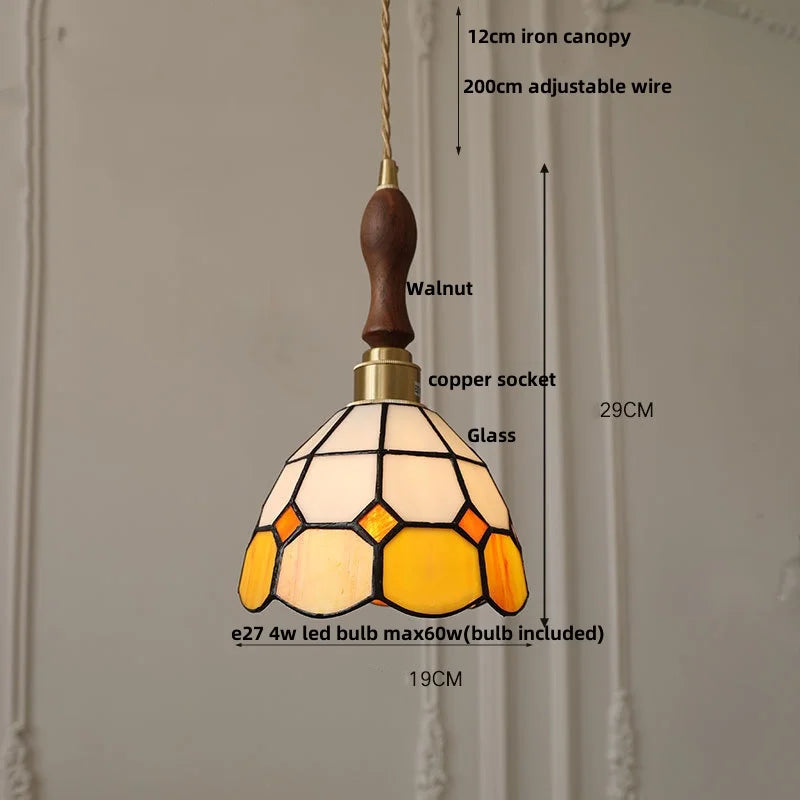 Decorbites™ Glas-LED-Hängeleuchte im Tiffany-Stil, handgenäht, für Esszimmerbeleuchtung