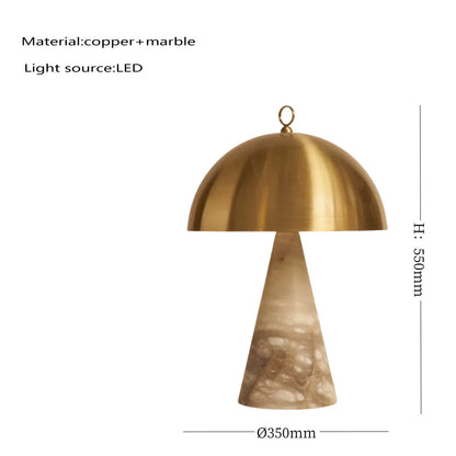Decorbites™ Elegante Natürliche Marmor-Tischlampen mit Kupfersteinbasis